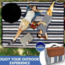 Double-layer Nylon Picnic Mat High-density Waterproof Base + Nylon Padding Lightweight Foldable with Carry Handle Machine Washable & Easy Care  Ideal for Beach Camping Park Outdoor Picnics。（150*200CM)-7