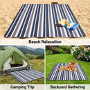 Double-layer Nylon Picnic Mat High-density Waterproof Base + Nylon Padding Lightweight Foldable with Carry Handle Machine Washable & Easy Care  Ideal for Beach Camping Park Outdoor Picnics。（150*200CM)-9