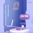 ESPER V-1 Thunder Wedge 5U Ultra-Light Badminton Racket, 30T Graphene Carbon Fiber, 6.8mm Slim Shaft, Balanced Offense and Defense, Lightweight Recreational Racket.(silver gray)-6