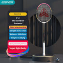 ESPER Explorer V2 Susanoo 7U Ultra-Light Badminton Racket 30T/40T High-Elastic Carbon Fiber with Grip and Gift Box Suitable for Beginners and Advanced Players.（blue)-9