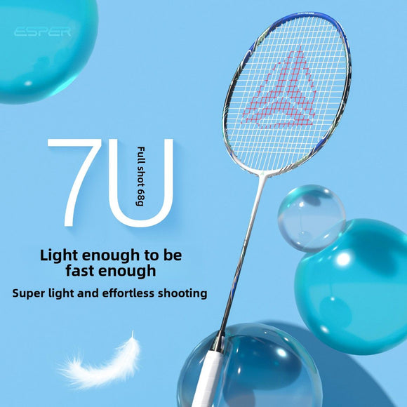 ESPER Explorer V2 Susanoo 7U Ultra-Light Badminton Racket 30T/40T High-Elastic Carbon Fiber with Grip and Gift Box Suitable for Beginners and Advanced Players.(PINK)