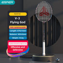 ESPER V3 Badminton Racket 72g Ultra-Light 6U Graphene Carbon All-Around Professional Match Training Durable Stylish Racket(Phantom violet)-1