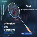 ESPER V4 Badminton Racket 82g Lightweight 4U Full Carbon Fiber All-Around Professional Match Training Durable Stylish Racket(Phosphor blue)-2