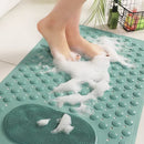 Anti-Slip Massage Shower Mat with Suction Cups Foot Spa Bathroom Mat（green)-2