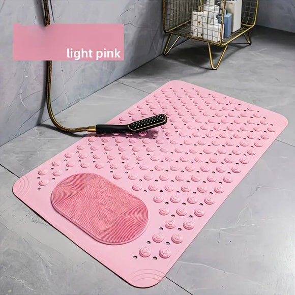 Anti-Slip Massage Shower Mat with Suction Cups Foot Spa Bathroom Mat(BLUE)