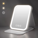 LED Makeup Mirror with Lights, 3 Color Modes Touch Control, Rechargeable Travel Vanity Mirror(WHITE)-15