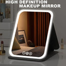 LED Makeup Mirror with Lights, 3 Color Modes Touch Control, Rechargeable Travel Vanity Mirror(BLACK)-1