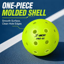 6Pcs X-ACE PRO-40 Outdoor Pickleball Balls, Official 40-Hole Tournament Standard Pickle Balls for Outdoor Hard Court Training & Competition-3
