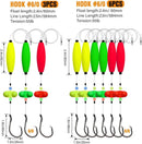 Pre-Tied Catfish Rig System, 23 Inch 55LB Santee Cooper Catfish Float Rig with Adjustable EVA Slip Float and High Carbon Circle Hooks 5/0 6/0 8/0, Ready-to-Fish for River and Bank Fishing(Cigar Float-6/0Hook * 3PCS)-7