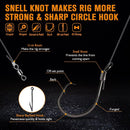 Pre-Tied Catfish Rig System, 23 Inch 55LB Santee Cooper Catfish Float Rig with Adjustable EVA Slip Float and High Carbon Circle Hooks 5/0 6/0 8/0, Ready-to-Fish for River and Bank Fishing(Cigar Float-8/0Hook * 6PCS)-4