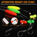 Pre-Tied Catfish Rig System, 23 Inch 55LB Santee Cooper Catfish Float Rig with Adjustable EVA Slip Float and High Carbon Circle Hooks 5/0 6/0 8/0, Ready-to-Fish for River and Bank Fishing(Cigar Float-8/0Hook * 6PCS)-6