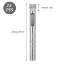 1/4" Diamond Hole Saw Drill Bits, 15PCS Glass Tile Holes Saw 1.1 inch Cutting Depth Glass Hole Saws Tile Holes Saws for Ceramic Marble Porcelain Tiles Granite Quartz-2