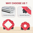 2 Pack Router Corner Radius Template, Premium Aluminum Alloy Router Corner Rounding Jig for Woodworking, 8-in-1 Arc Cutting Guide Set (R10-R50), Fits Trim, Handheld, and Table Routers-3