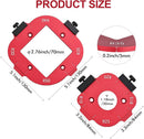 2 Pack Router Corner Radius Template, Premium Aluminum Alloy Router Corner Rounding Jig for Woodworking, 8-in-1 Arc Cutting Guide Set (R10-R50), Fits Trim, Handheld, and Table Routers-4