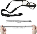 10 Pack Glasses Strap Adjtable Eyeglass Holder Around Neck Universal Glasses Lanyard Eye Glasses String Sunglasses Strap Cord Eyewear Retainer for Men Women Sports Reading (11.8 -23.6in,Balck)-2