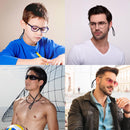 10 Pack Glasses Strap Adjtable Eyeglass Holder Around Neck Universal Glasses Lanyard Eye Glasses String Sunglasses Strap Cord Eyewear Retainer for Men Women Sports Reading (11.8 -23.6in,Balck)-6