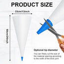 Biaungdo 2 Pack Tile Grout Masonry Mortar Bag, Heavy Duty Piping Bags Grout Sealer Bag, Blue Tip Grouting Tools for Tile Installation-2