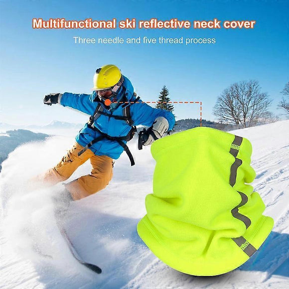 Reflective Neck Gaiter, Cold-Proof Breathable Neck Gear with Strip for Cycling