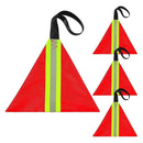 Security Tow Flag 4PCS, Red Reflective Warning Flags for Truck Trailer Loads-1