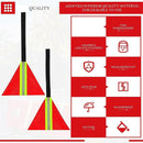 Security Tow Flag 4PCS, Red Reflective Warning Flags for Truck Trailer Loads-4