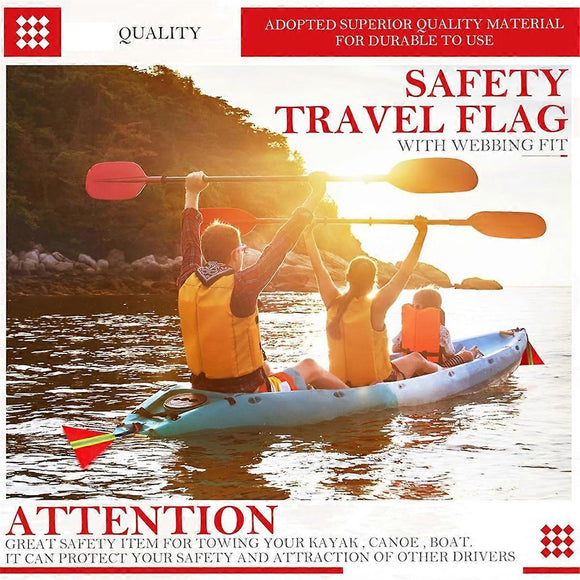 Security Tow Flag 4PCS, Red Reflective Warning Flags for Truck Trailer Loads
