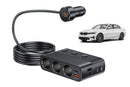 7 in 1 Cigarette Lighter Splitter QC3.0 PD 30W Charging 3 Socket Car Charger Adapter-2