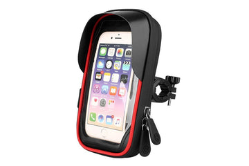 Bike Frame Bag Waterproof Bike Phone Mount Holder Bikes Accessories Gifts - Red - 0