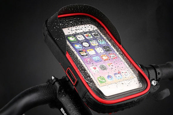 Bike Frame Bag Waterproof Bike Phone Mount Holder Bikes Accessories Gifts - Red
