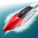 2.4GHz RC Speed Boat Toy - Remote Control Racing Yacht for Pools & Lakes Red-4