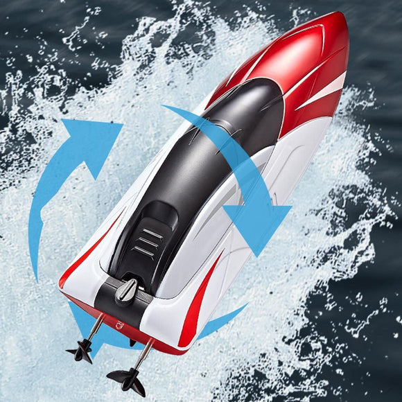 2.4GHz RC Speed Boat Toy - Remote Control Racing Yacht for Pools & Lakes Red