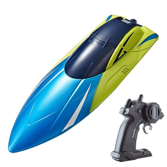 2.4GHz RC Speed Boat Toy - Remote Control Racing Yacht for Pools & Lakes Blue