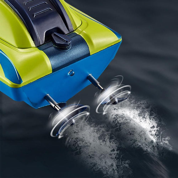 2.4GHz RC Speed Boat Toy - Remote Control Racing Yacht for Pools & Lakes Blue