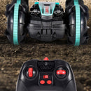2.4Ghz Remote Control Gesture Sensor Toy Car Boat Truck 4WD Waterproof RC Amphibious Vehicle-Blue-4