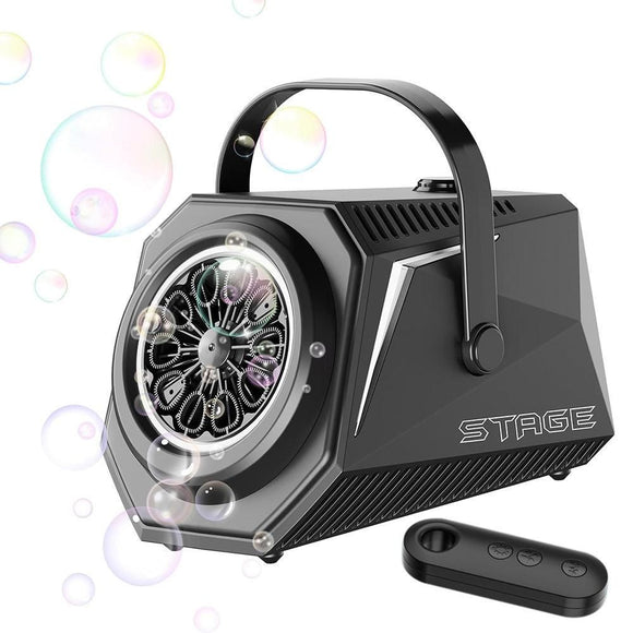 Bubble Machine Automatic Minute Big Bubbles Blower Maker for Outdoor Birthday Parties Black