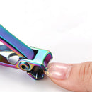 Wide Jaw Nail Clipper Strong Stainless Steel Toenail Cutter for Thick Nails - Multi Color Titanium-4