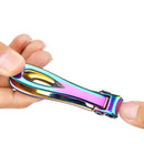 Wide Jaw Nail Clipper Strong Stainless Steel Toenail Cutter for Thick Nails - Multi Color Titanium-5