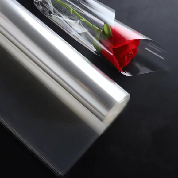 Clear Waterproof OPP Flower Bouquet Wrapping Paper Rolls - Clear