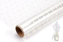Clear Waterproof OPP Flower Bouquet Wrapping Paper Rolls - Small White Polka Dots-7