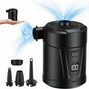 Outdoor Camping Digital Electric Air Pump, 5200mAh Built-in Battery, for Air Mattresses and Swim Rings - Black-1