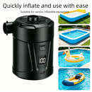 Outdoor Camping Digital Electric Air Pump, 5200mAh Built-in Battery, for Air Mattresses and Swim Rings - Black-3