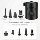 Outdoor Camping Digital Electric Air Pump, 5200mAh Built-in Battery, for Air Mattresses and Swim Rings - Black-4