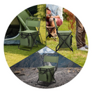 3-in-1 Outdoor Folding Chair with 10L Insulated Cooler, Durable Oxford Fabric, for Camping and Picnics - Blue-10