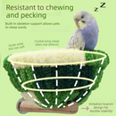 2-in-1 Parrot Perch Warm Bed Nest, Coral Fleece Hanging Bird Cage Sleeping Hut for Budgies, Cockatiels, Lovebirds, and Small Parrots - Winter Warm House - Green-3