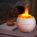Himalayan Salt Stone Flame Aroma Diffuser, 4 in 1 Essential Oil Humidifier with Warm Night Light, Timer Ultrasonic Cool Mist Diffuser for Home Bedroom-2