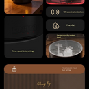 Cannon-Shaped Smoke Ring Aroma Diffuser and Humidifier, 2 Mist Modes, RGB Color-Changing Lava Lamp Essential Oil Diffuser, for Home or Desk – Black-7