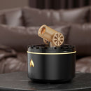 Cannon-Shaped Smoke Ring Aroma Diffuser and Humidifier, 2 Mist Modes, RGB Color-Changing Lava Lamp Essential Oil Diffuser, for Home or Desk – Black and Gold-1