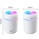 Mini Colorful Cup Humidifier, 300ml Portable USB Cool Mist Humidifier with 7-Color Night Light, for Car, Bedroom, Desk, and Office - Pink-9