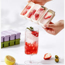 Long Ice Brick Mold, Ice Tray with Lid for Home, Food Freezing Mold—White-8