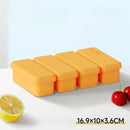 Long Ice Brick Mold, Ice Tray with Lid for Home, Food Freezing Mold—Yellow-1