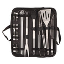 20pcs Barbecue Utensils Food Grade Stainless Steel Skewer Fork Knife BBQ Tool Set for Camping Hiking-1